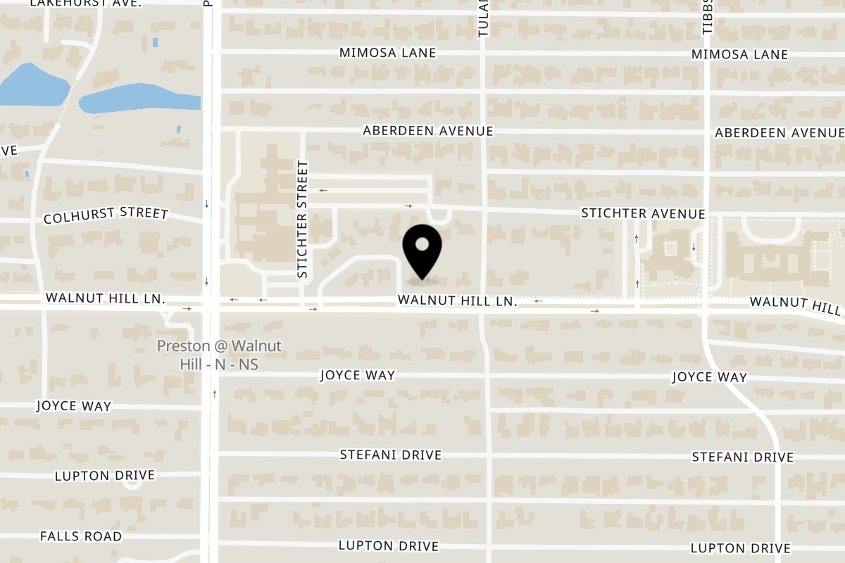 Map showing the location of Centrale Italia on 7859 Walnut Hill Ln in Dallas